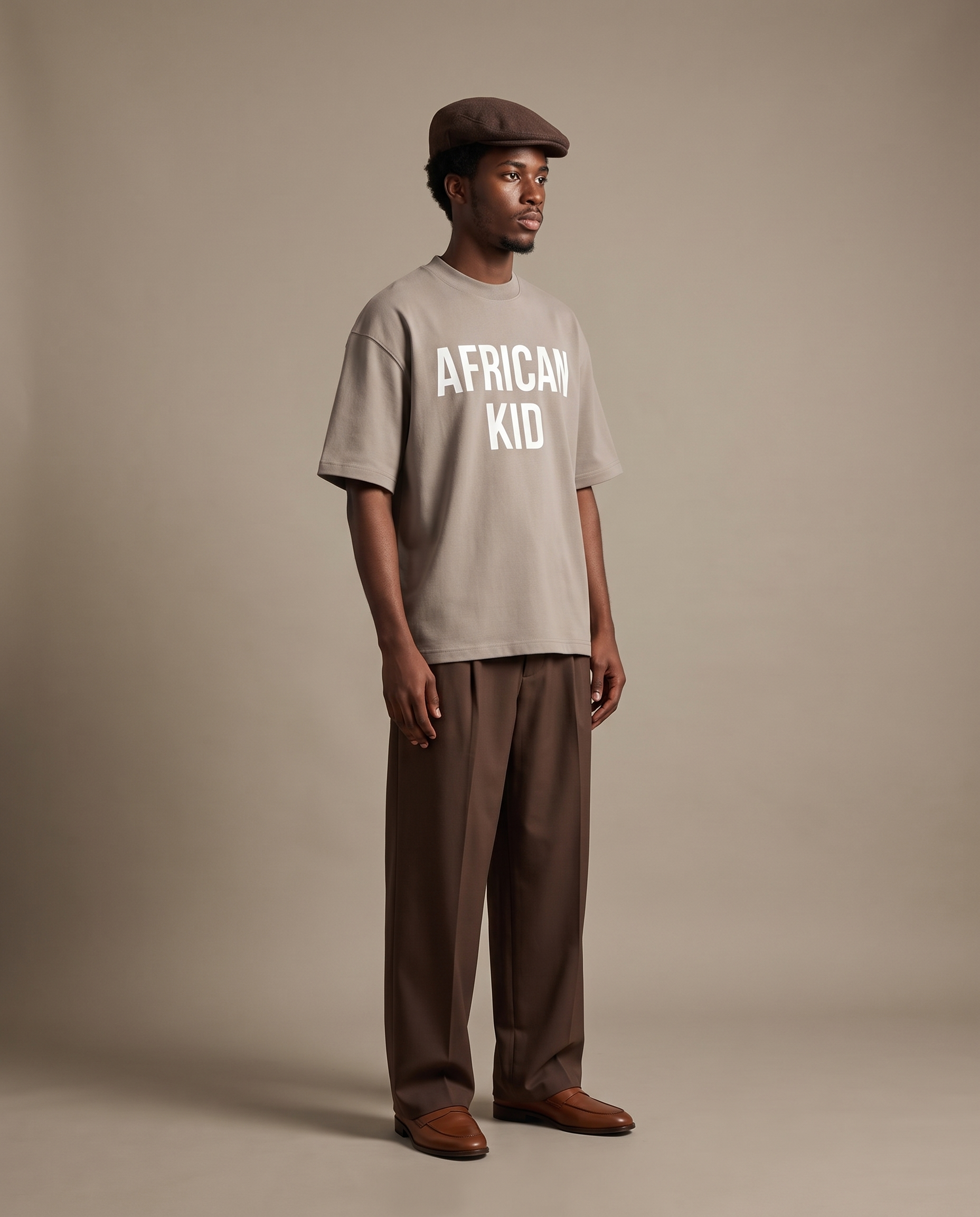 AFRICAN KID Gray Camel tee lifestyle 2