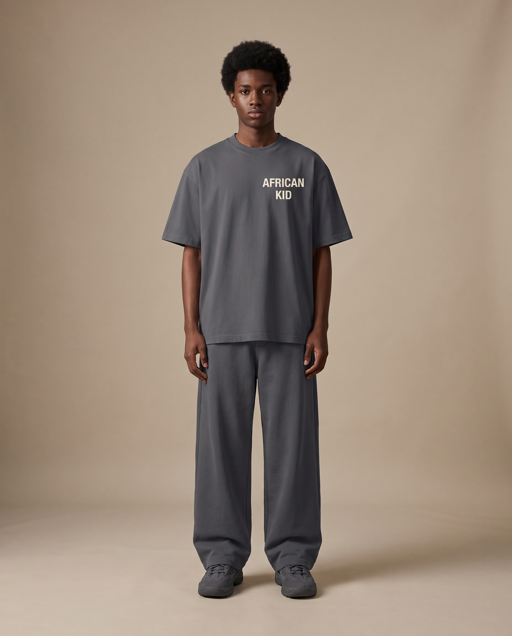 Essential Cotton Tee model - front 3