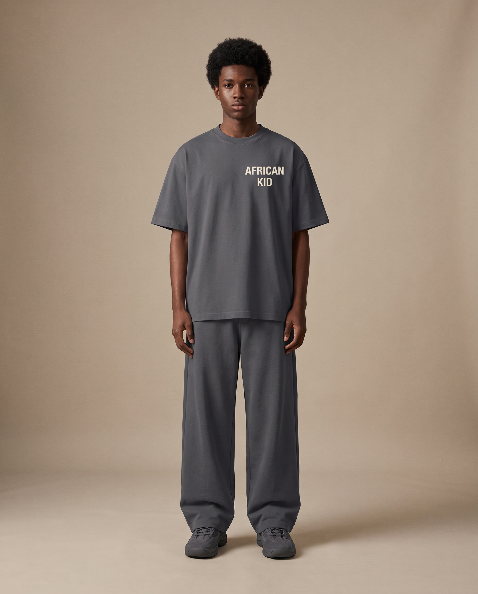 Essential Cotton Tee model - front 3