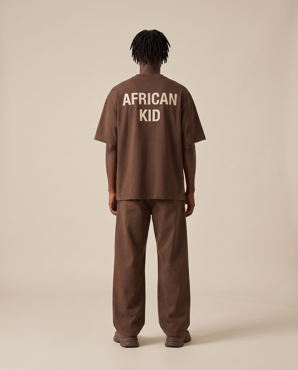 Essential Cotton Tee model - back 1
