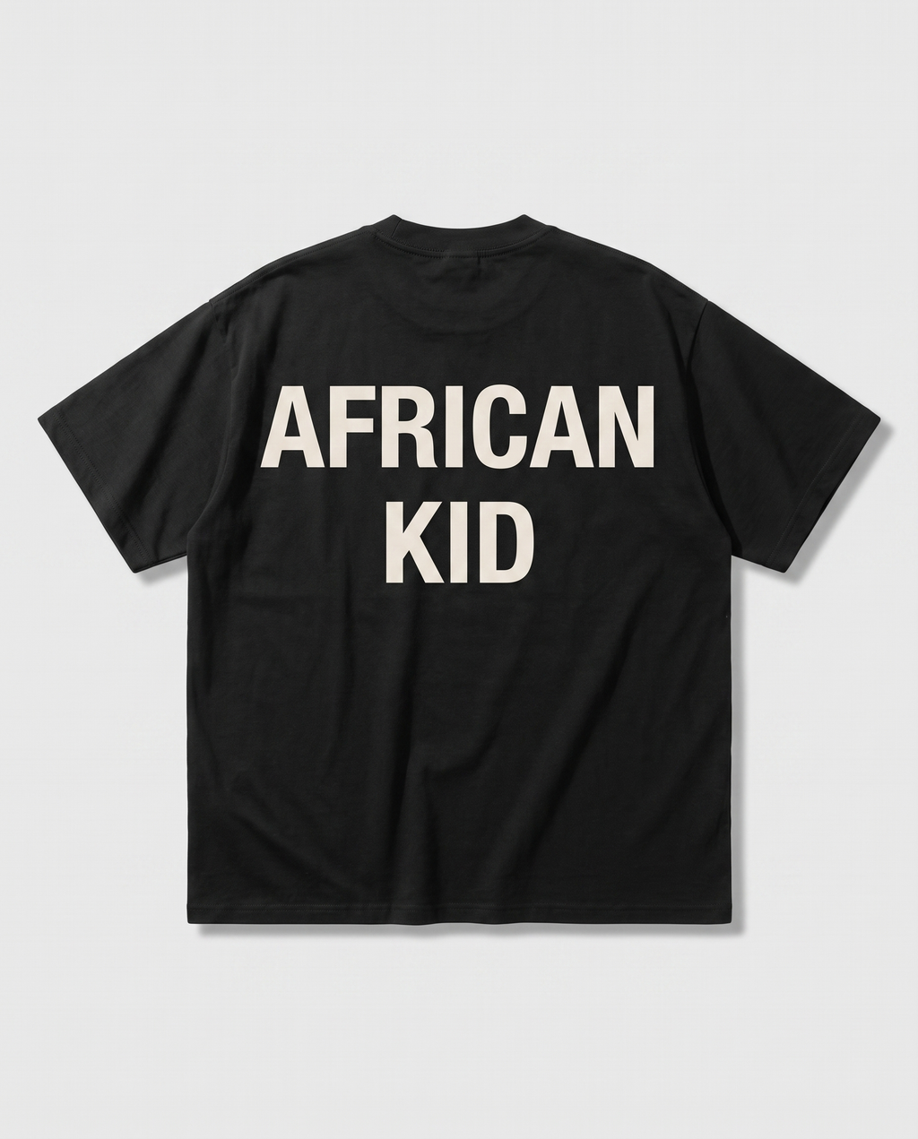 AFRICAN KID Essential Tee - Black - back flat-lay