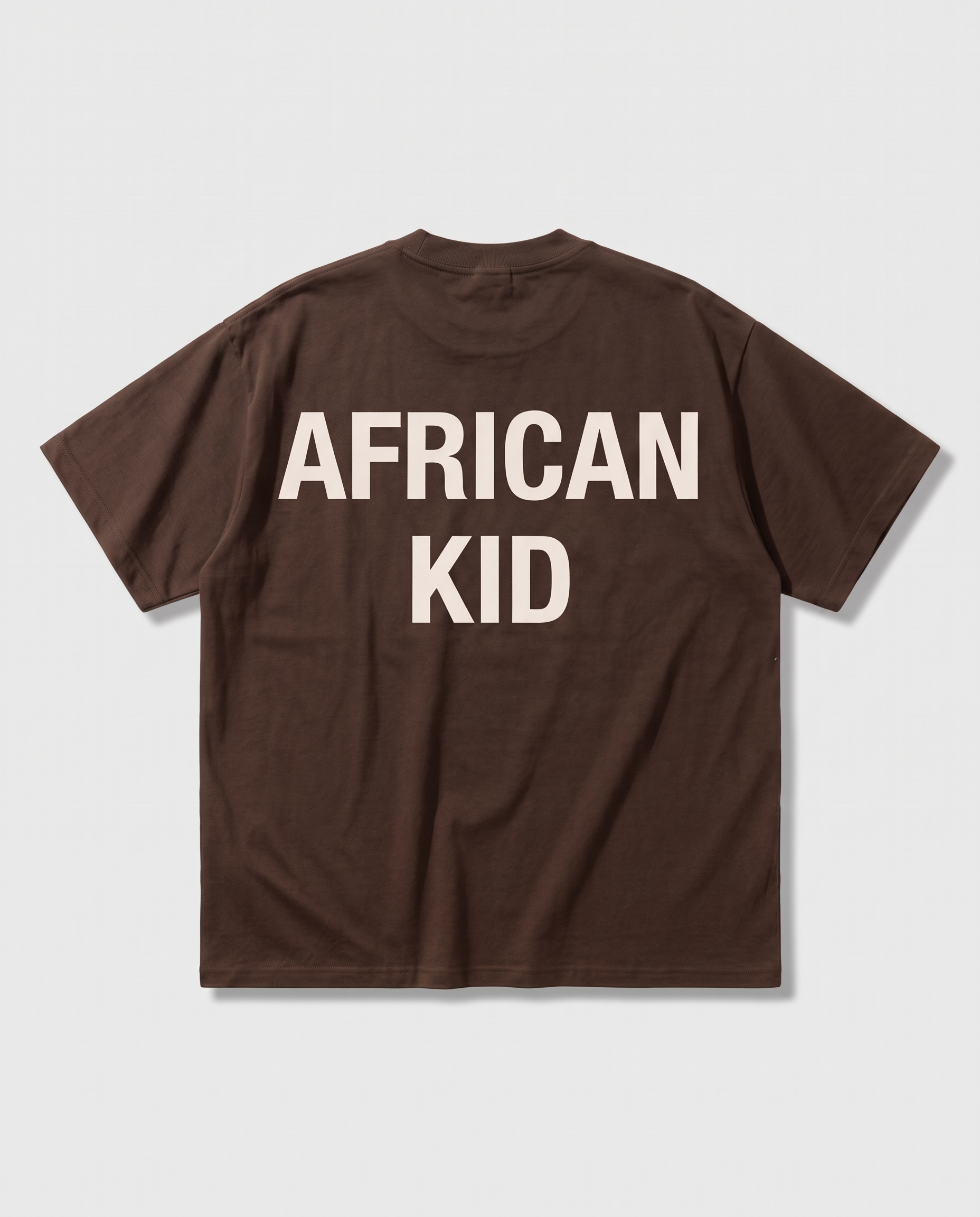 AFRICAN KID Essential Tee - Coffee - back flat-lay